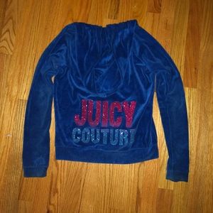 Juicy Couture Royal Blue Velvet Hoodie